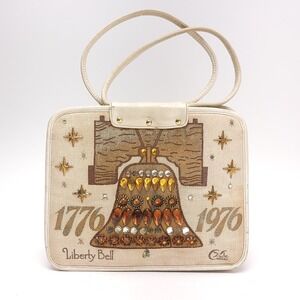 Enid Collins Of Texas Vintage 1960s Purse Bag LIBERTY BELL Genuine Handbag‎